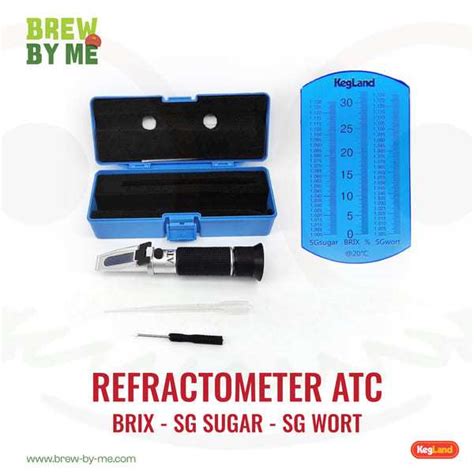 brix specific gravity refractometer w atc and light|brix refractometer atc.